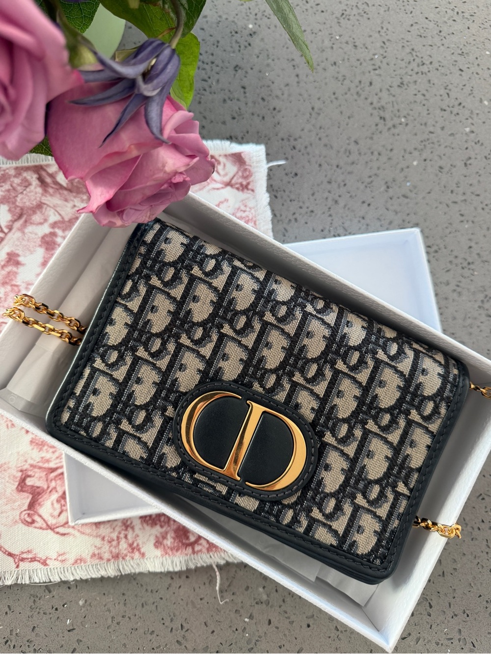 Dior blue Canvas and Navy belt bag
